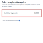 6. Select "Individual Registration"